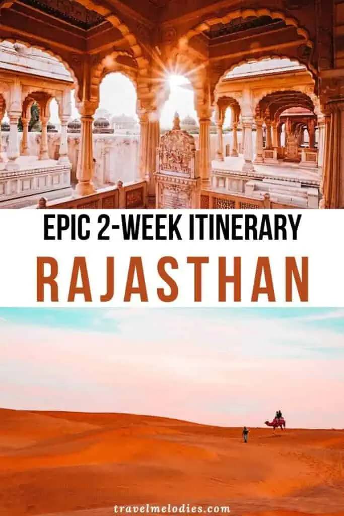 2 week itinerary for rajasthan