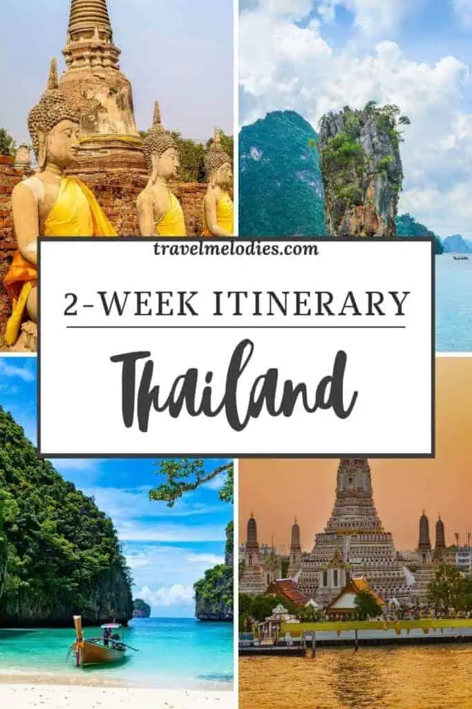 2 weeks in thailand itinerary pinterest graphic