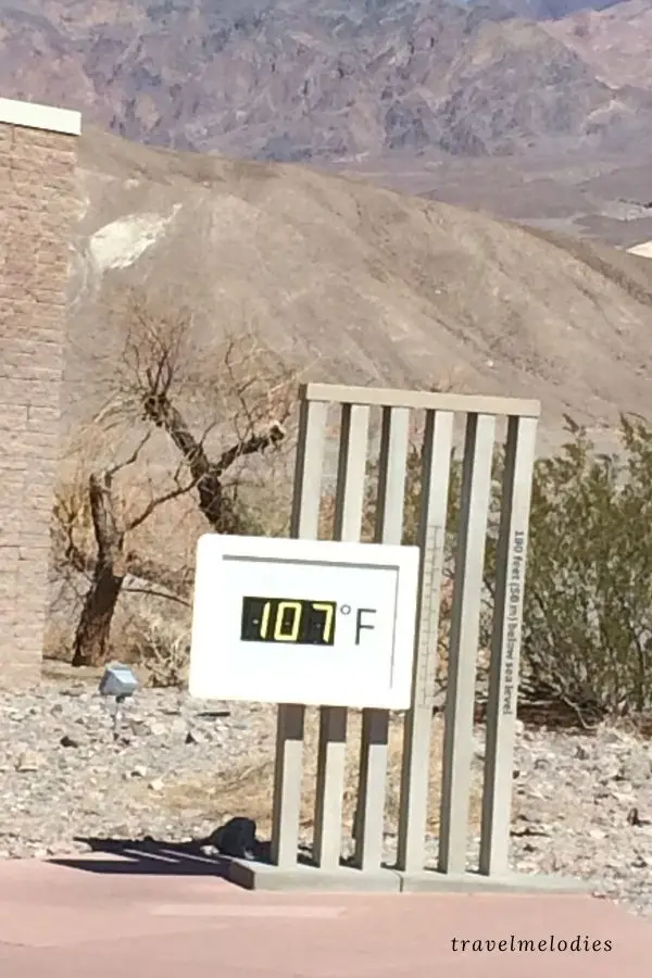 Death valley national park thermometer