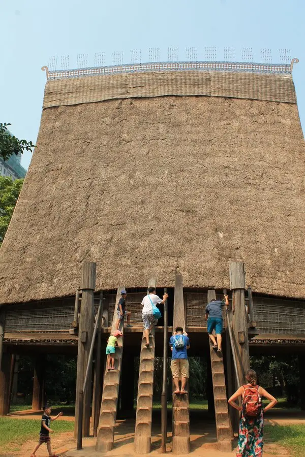 Stilt communal house at the Museum of Ethnology hanoi