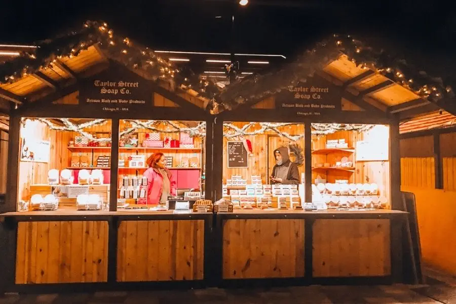 Christmas Market at Milwaukee USA in Winter 