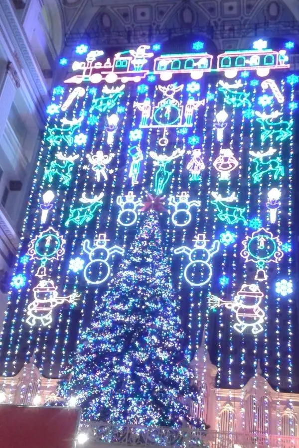 Philadelphia in winter - Macy’s christmas decoration