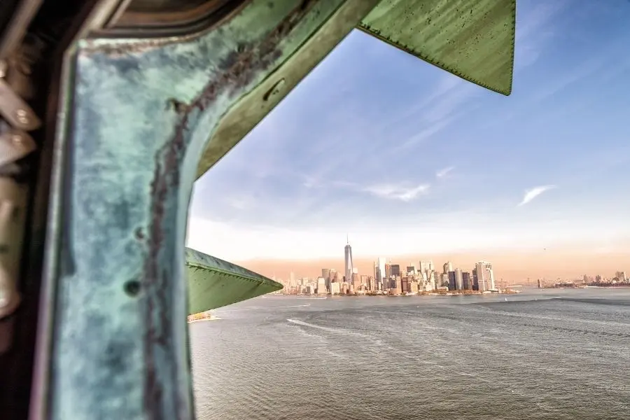 View from Statue of Liberty crown