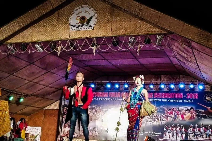Tribal Fashion Show during Nyokum Yullo Festival of Nyishi Tribe