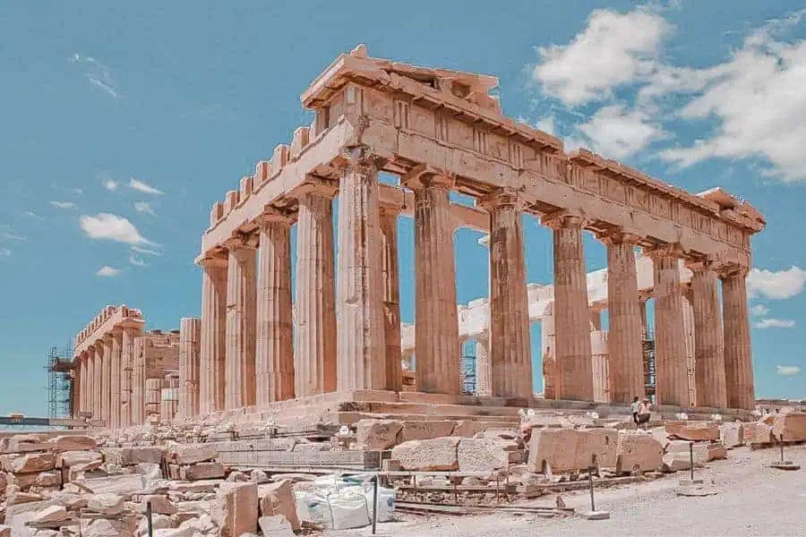 acropolis athens greece in february europe