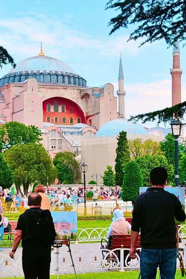 artists painting ayasofya hagia sophia istanbul in one day itinerary