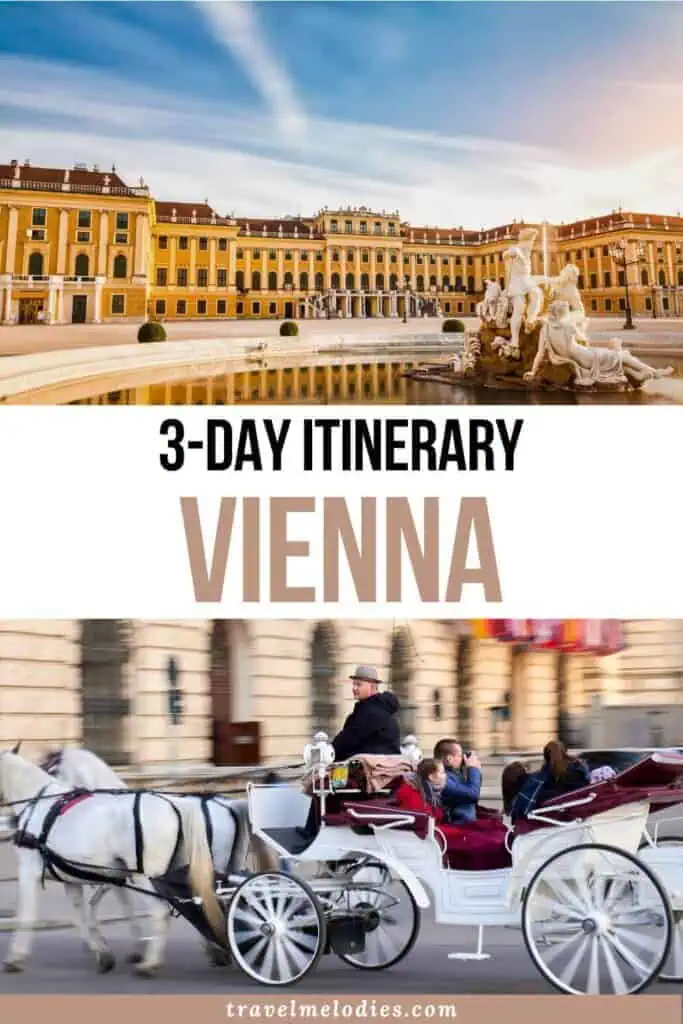 austria vienna 3 days itinerary pinterest graphic