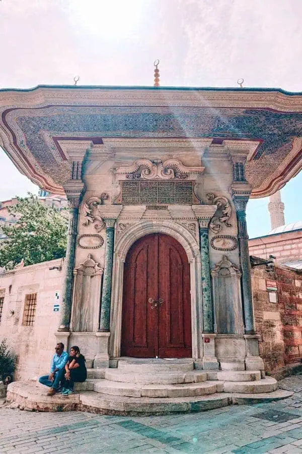 back gate hagia sophia soguk cesme street