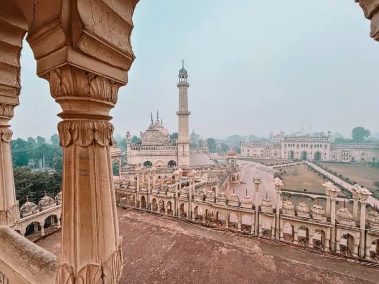 asafi mosque and bara imambara complex seen from the gallery, lucknow