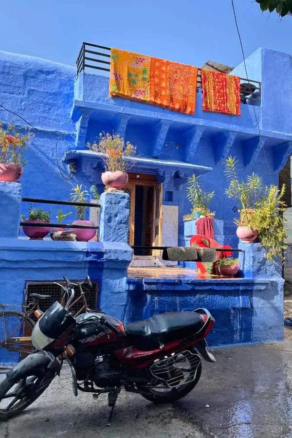 blue brahmin houses in the blue city old jodhpur