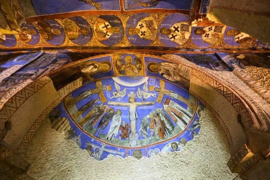 frescoes narrating Jesus’ life in buckle church tokali goreme open air museum