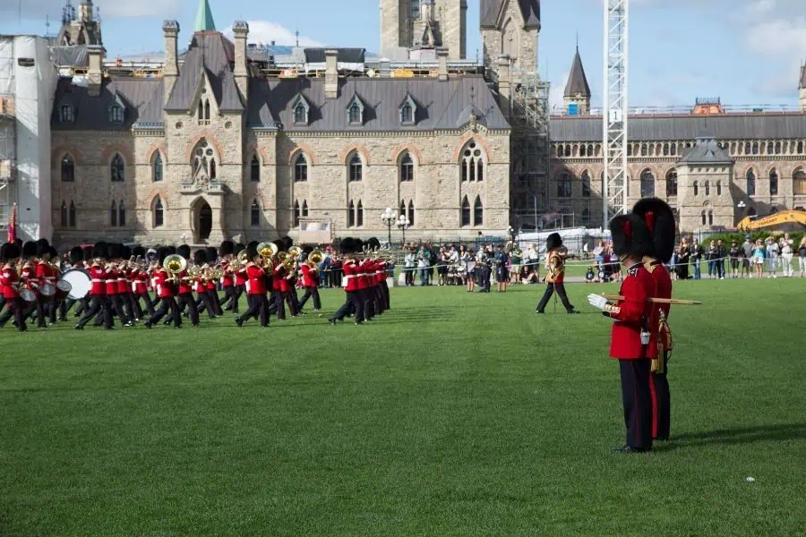 changin of guard ceremony parliament hill ottawa canada