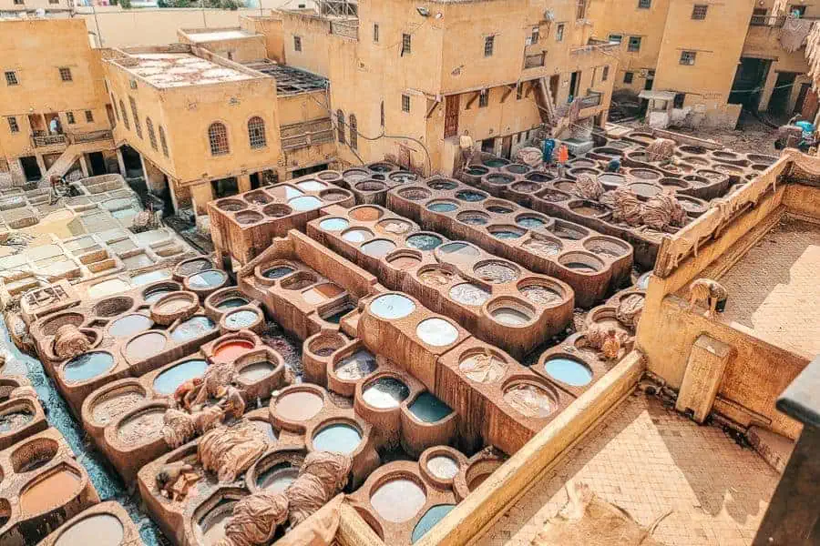 chouara tanneries fes morocco leatherwork traditional arts cultural crafts from around the world