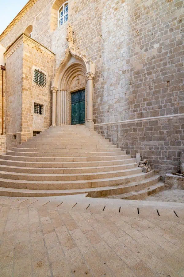 dominican monastery staircase in old town dubrovnik