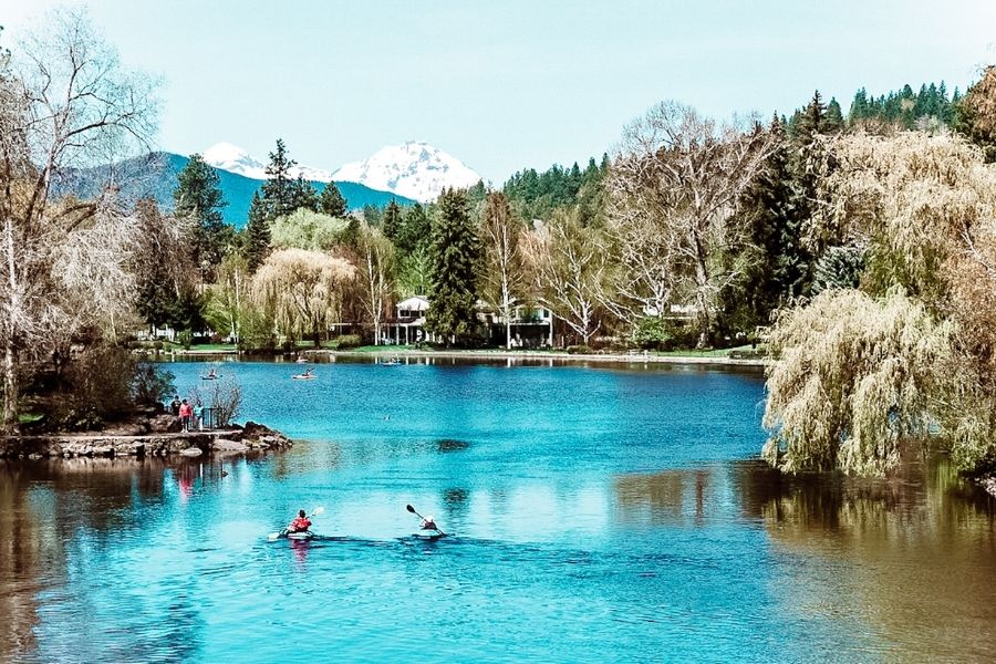 downtown bend oregon west coast usa