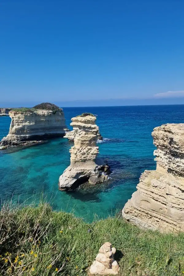 eastern beaches adriatic sea puglia rocks of santandrea faraglioni do santandrea