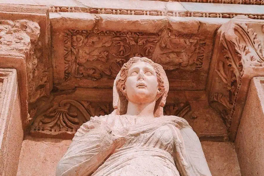 facade library of celsus ephesus ancient city