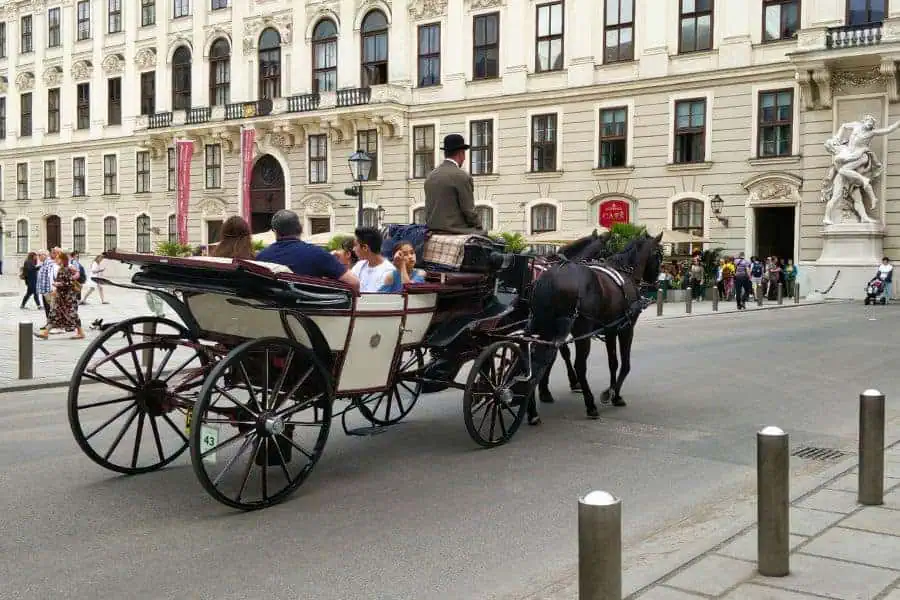 fiaker horse drawn carriage hofburg palace