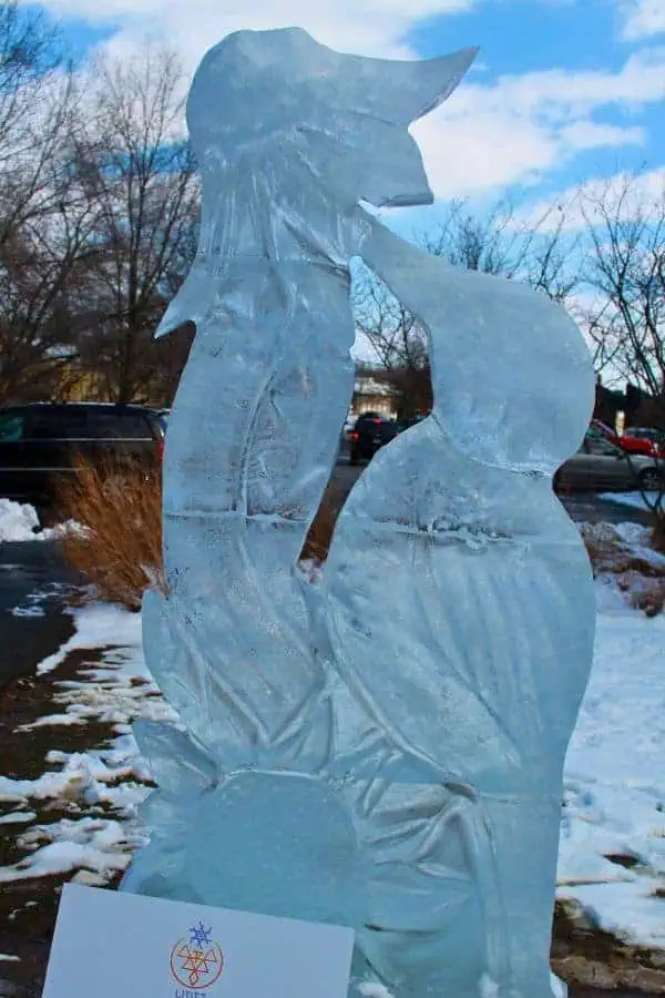 fire and ice festival lititz pa usa hummingbird ice sculpture