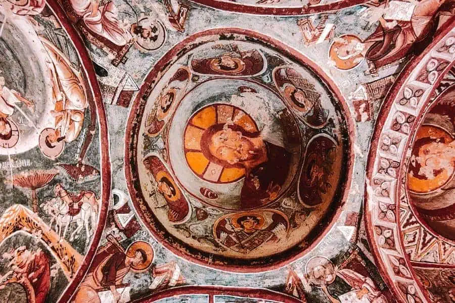 frescoes carikle kilise sandal church goreme open air museum cappadocia