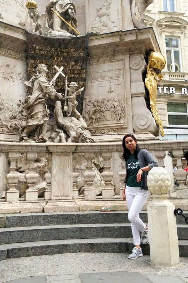historic pestsaule plague column graben