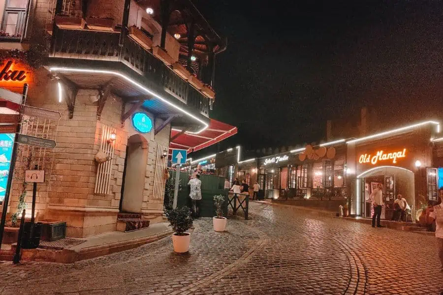 icheri sheher old city baku at night