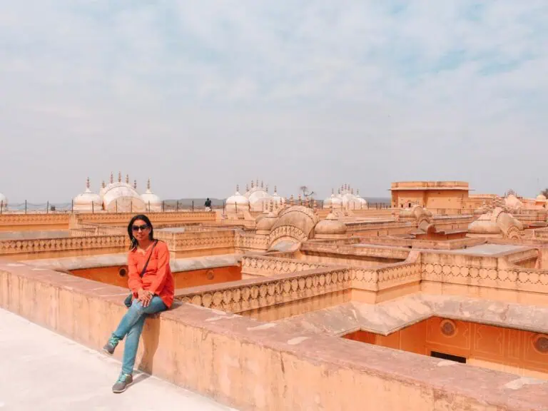 me posing at nahargarh fort's terrace in jaipur rajasthan india