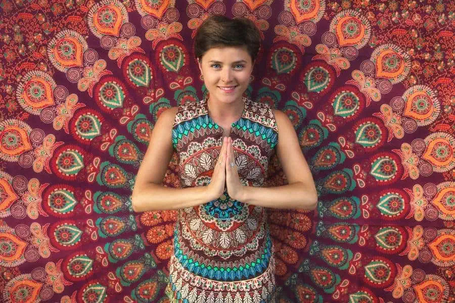 namaste traditional indian greeting
