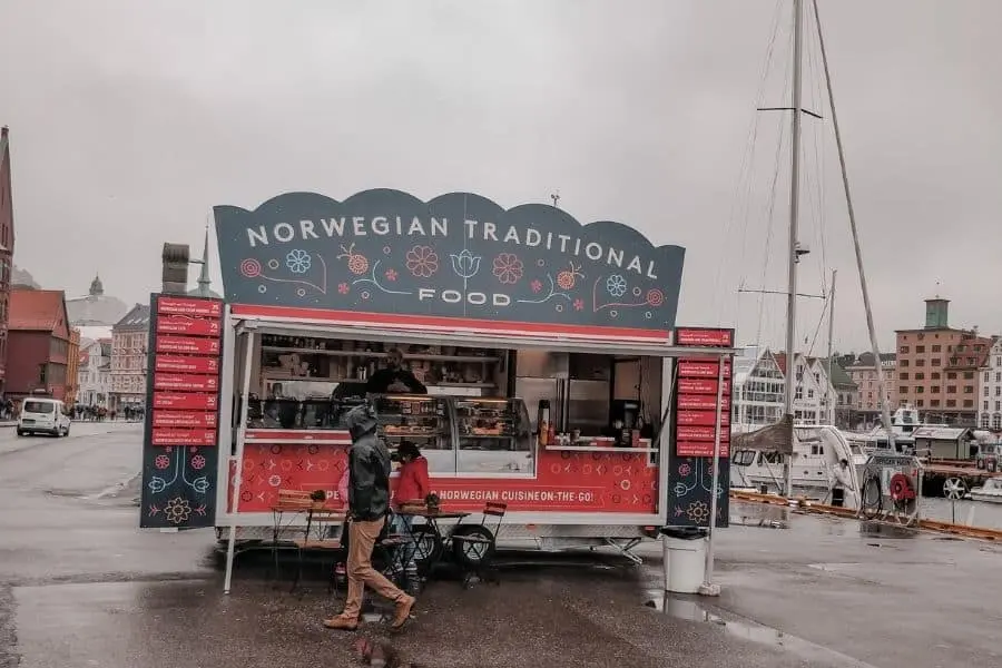 norwegian traditional food outlet in bergen