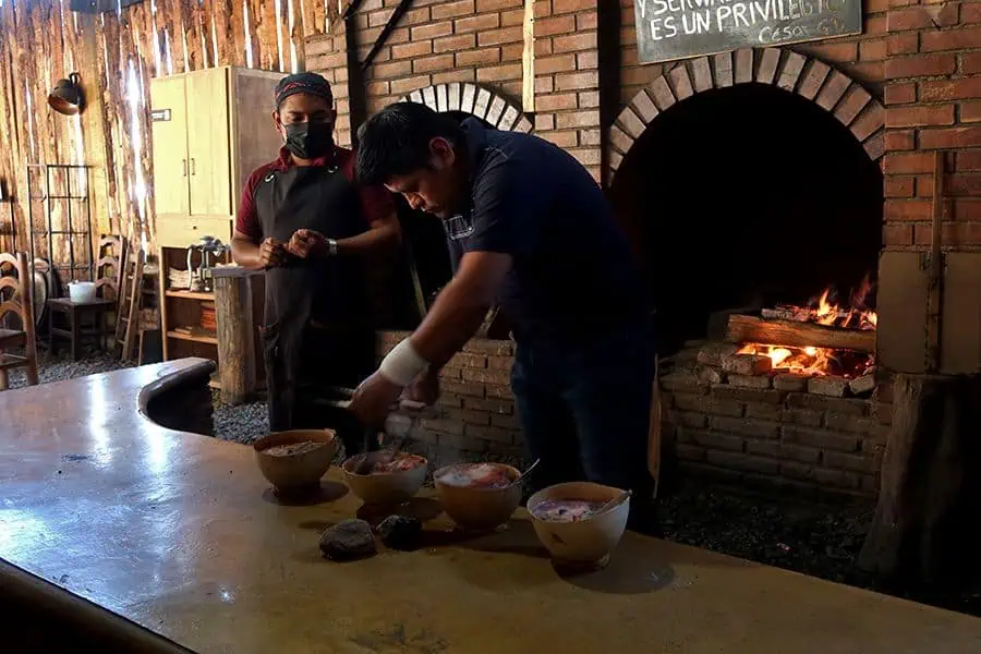 oaxaca mexican food traditional caldo de piedra making process culture