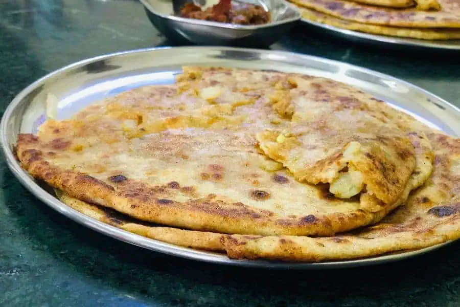 paratha traditional flatbread north indian street food