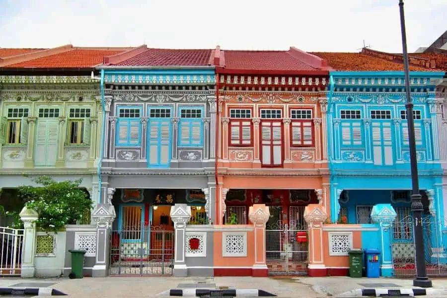 row of colorful peranakan houses koon seng road katong joo chiat singapore