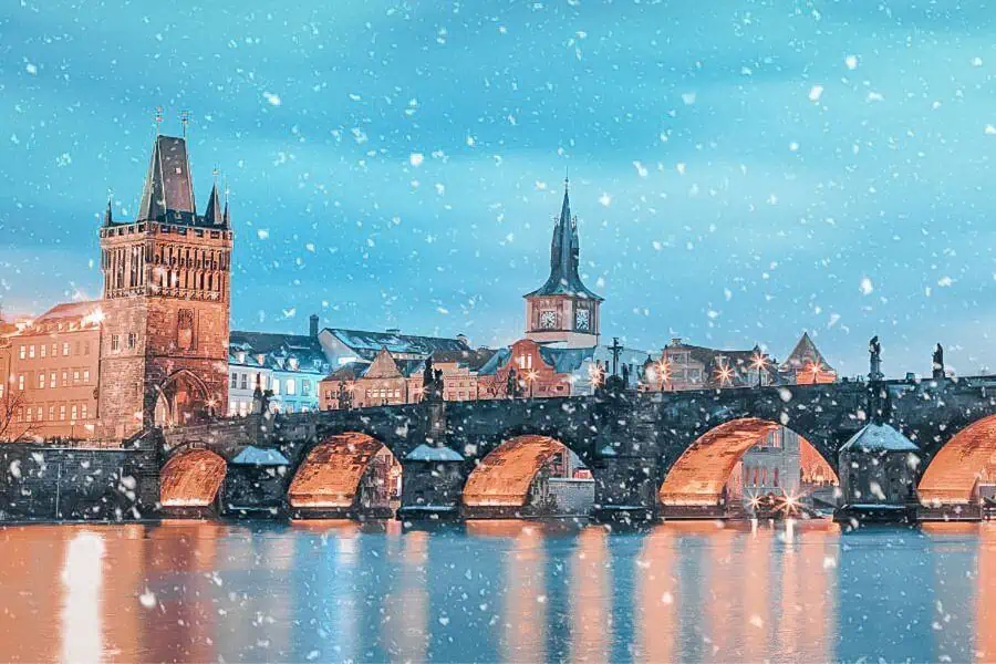prague christmas europe winter