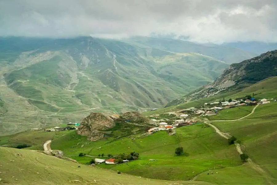 remote mountain village khinalug khinaliq xinaliq guba quba azerbaijan
