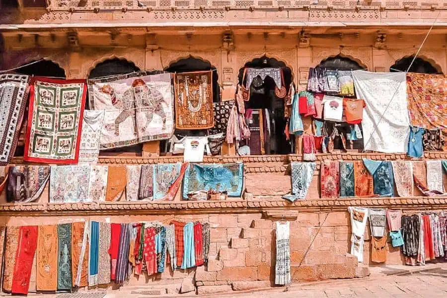 shopping inside jaisalmer fort market