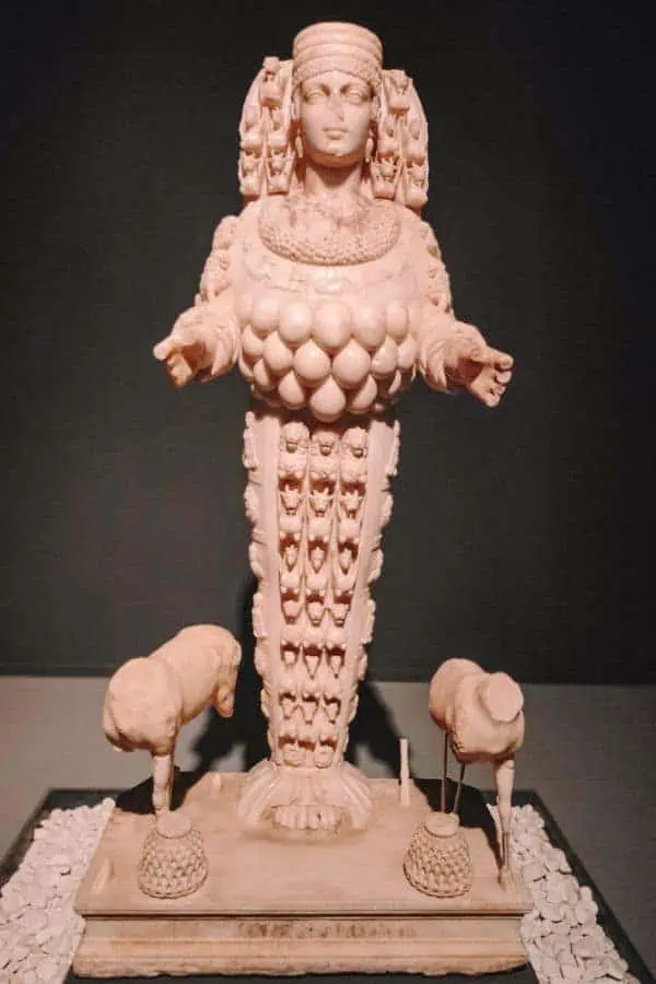 statue of artemis in the ephesus museum