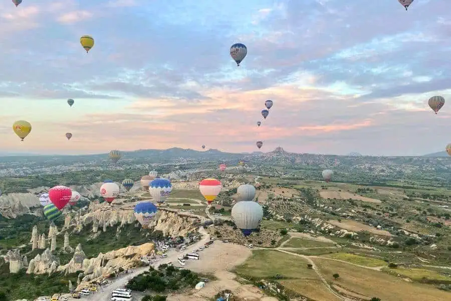 sunrise hot air balloon ride cappadocia turkey