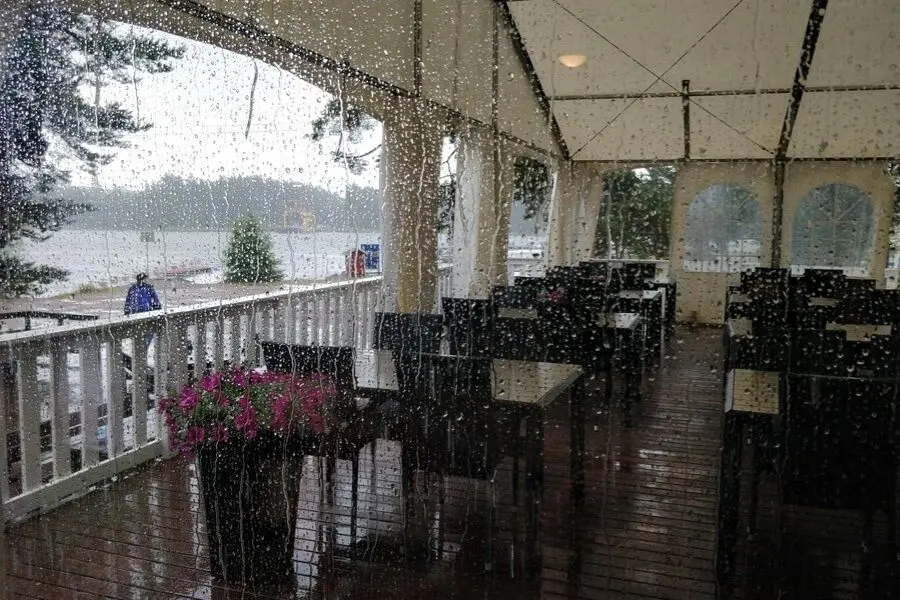 tirmo archipelago center on a rainy day