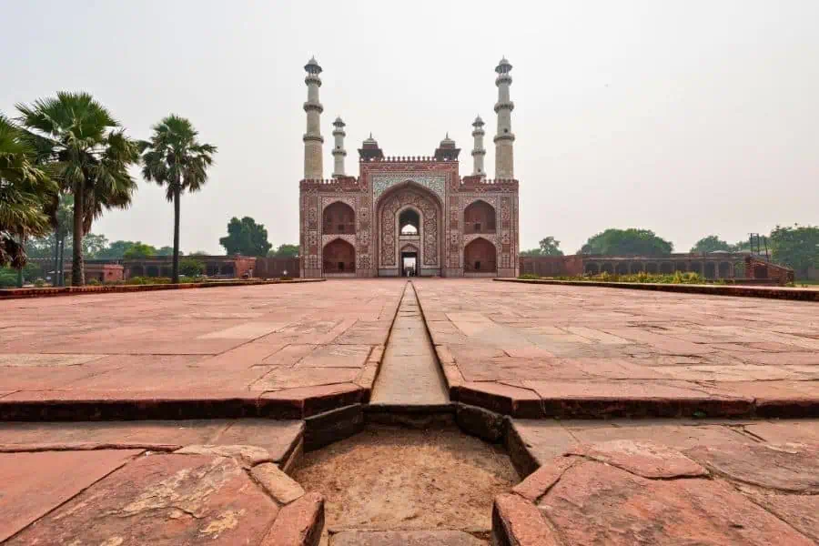 main gateway of akbar’s tomb at sikandra near agra