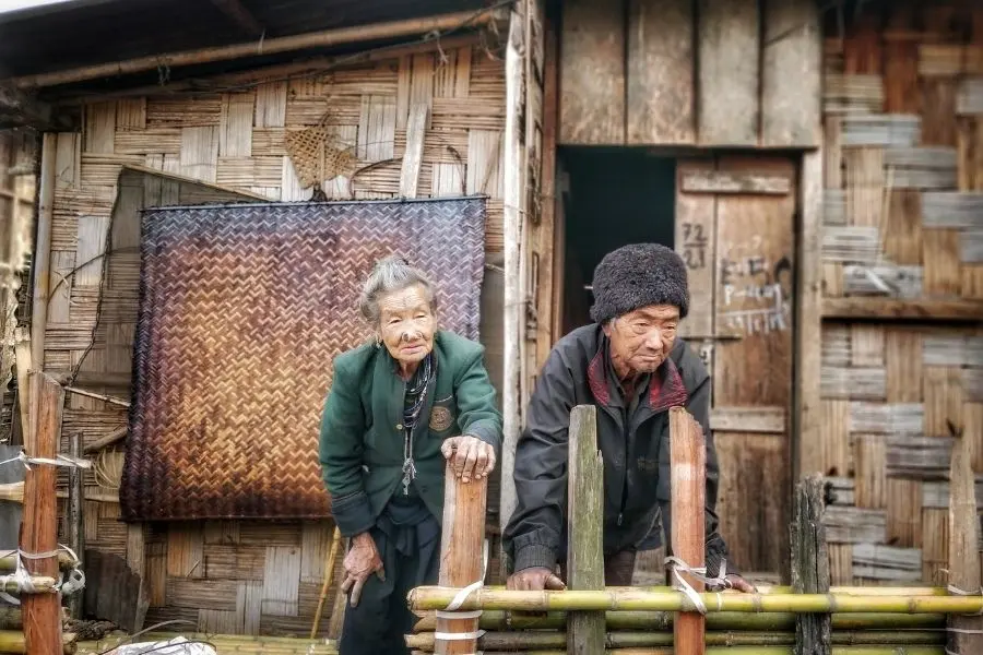 apatani old couple ziro valley