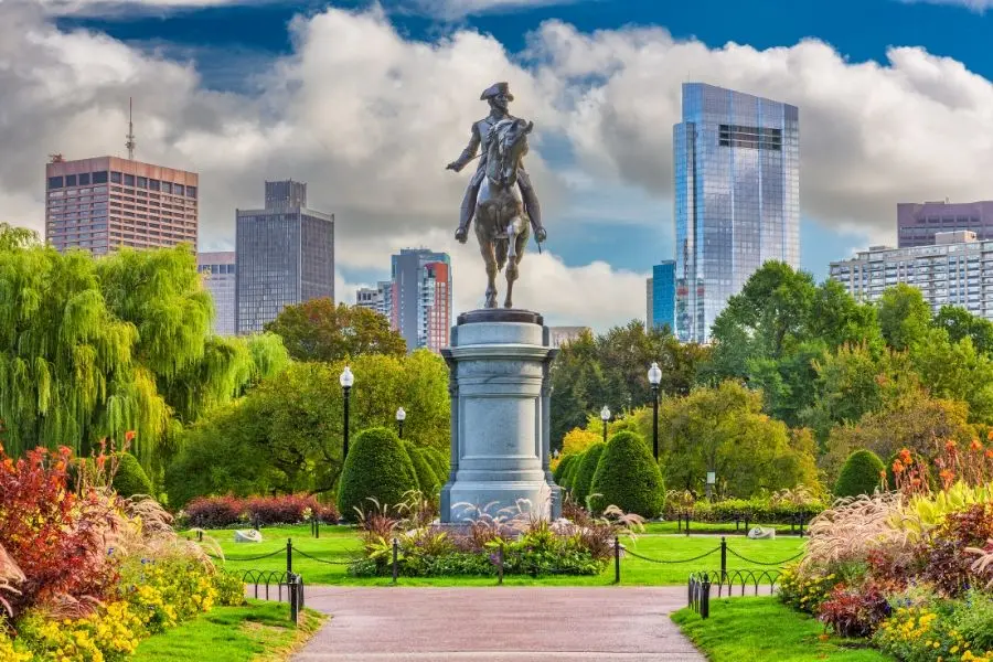 boston public garden massachusetts usa