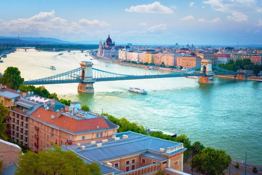 beautiful views over budapest