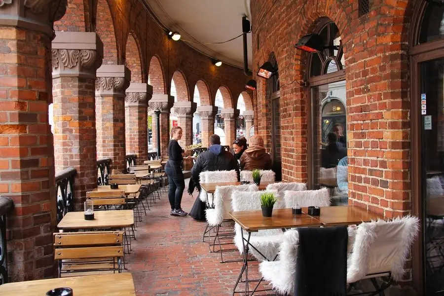 Lovely sitting area at Cafe Cathedral at Karl Johans Gate Oslo
