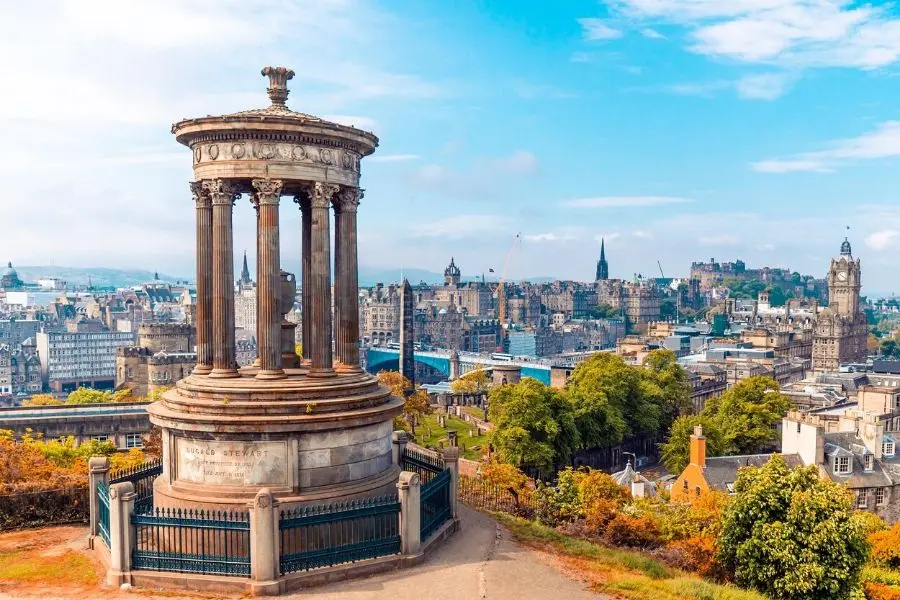 calton hill Edinburgh Scotland UK with kids