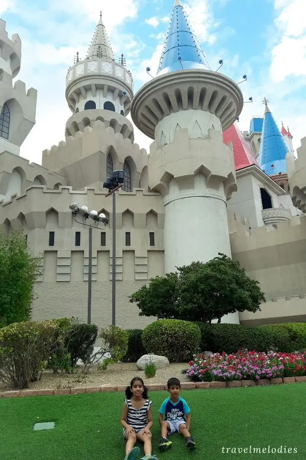 fairytale castle like disney hotel excaliber las vegas nevada