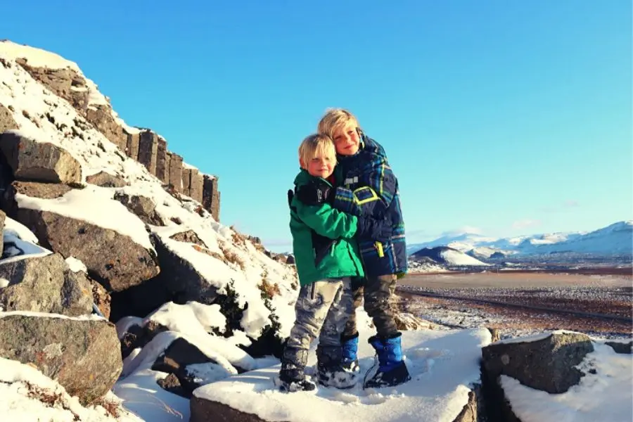 Gerduberg Cliffs Iceland Europe with kids