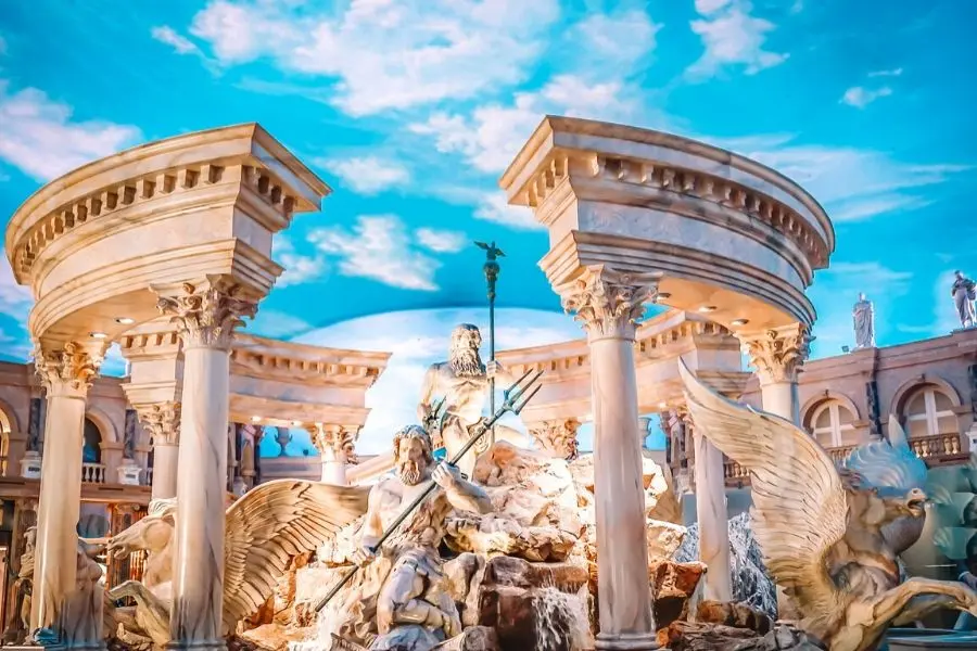 Fountain of the Gods at the Forum Shops in Caesars Palace