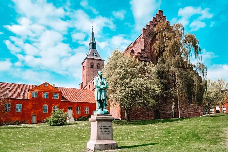hans christian anderson statue odense denmark day trips from copenhagen