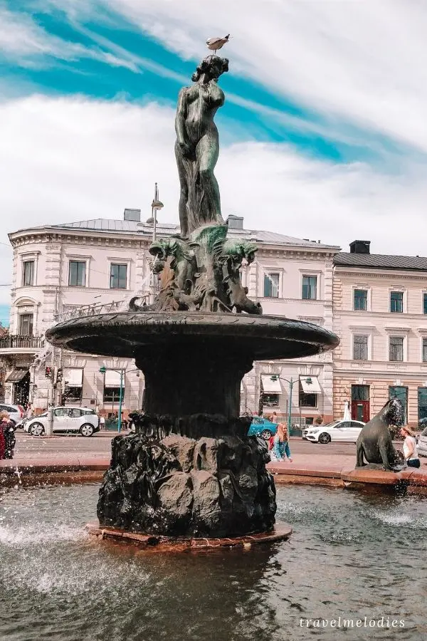 havis amanda mermaid statue and fountain helsinki