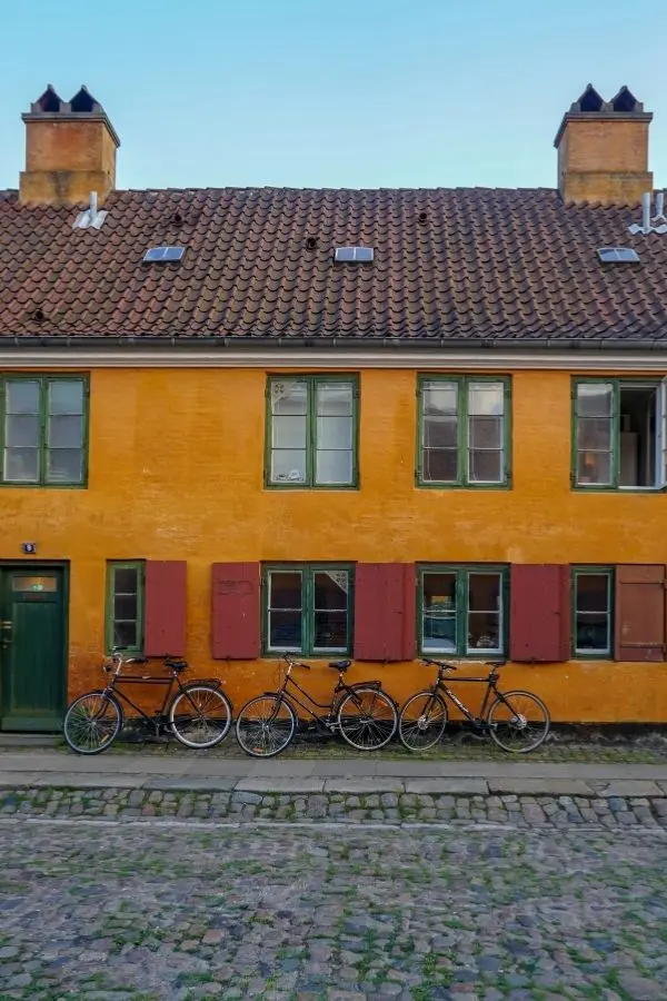 historic yellow houses of nyboder copenhagen denmark